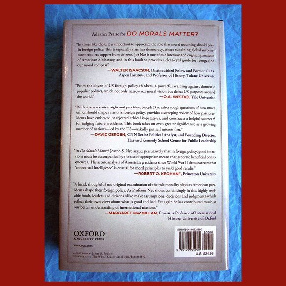 Book - Do Morals Matter? Presidents & Foreign Policy FDR to Trump, by Joseph Nye - Picture 16 of 16